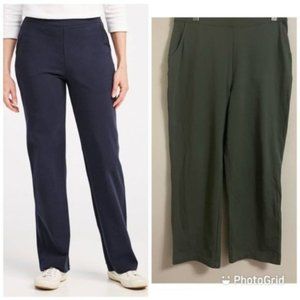 L.l.bean women's perfect fit pants straight leg olive green size medium reg